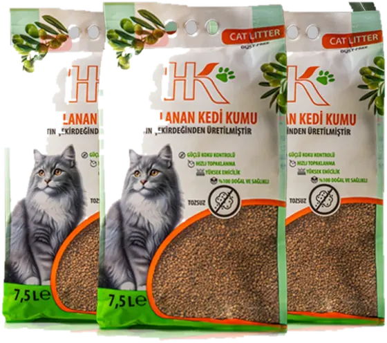 HK Cat Litter zeytin çekirdeği kedi kumu paketi